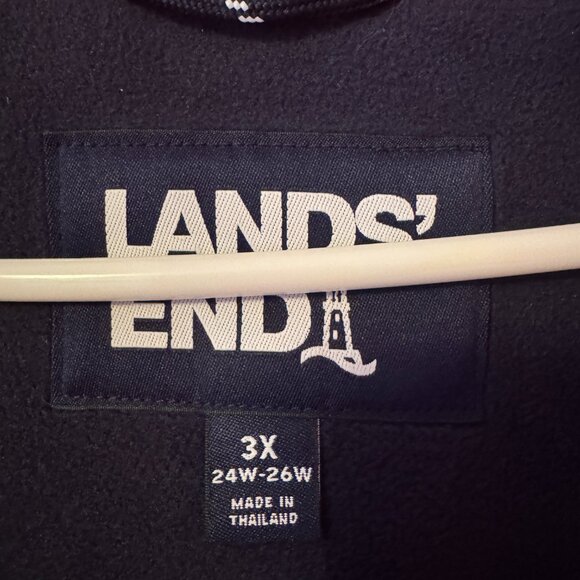 Lands End 3X Lined, Hooded Jacket, Red - Picture 3 of 3